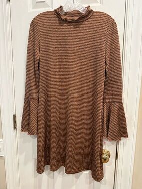 Billabong Copper and Black Stripe Casual Mini Dress -S